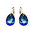 Auskarai "Kristalo Lašas II (Bermuda Mėlyna)" su Swarovski™ kristalais